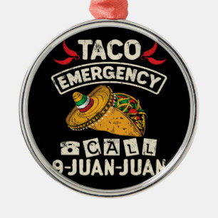 Noodoproep 9 Juan Juan Taco Novelty van de taco Metalen Ornament