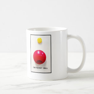 Noodoproep Button Koffie Mok