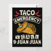 Noodoproep van Taco 9 Juan Taco Novelty Briefkaart (Voorkant / Achterkant)