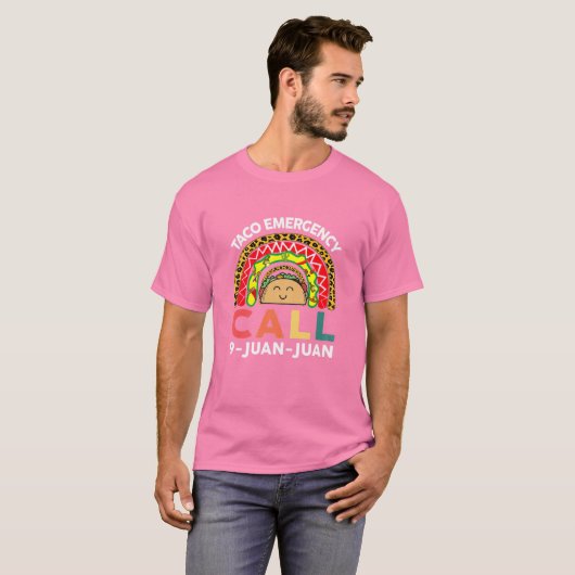 Noodoproep van Womens Taco 9 Juan Juan Funny Cinco T-shirt (Voorkant volledig)