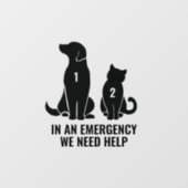 Noodpakket Decale hulp nodig om huisdieren te help Raamsticker (Vel)