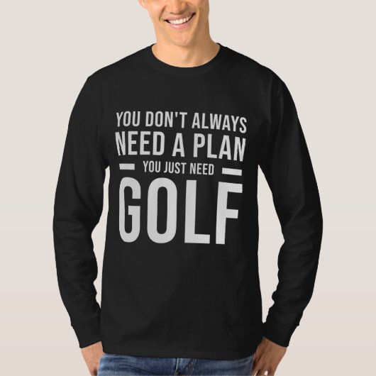 Noodplan Golf voor mannen Kinder Funny Golf T-shirt (Voorkant)