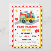 Noodplezier! Uitnodiging voor een feestje met een  (Voorkant)