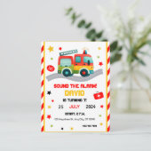 Noodplezier! Uitnodiging voor een feestje met een  Briefkaart (Staand voorkant)