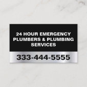 NOODPLUMBERS EN PLUMBERSERVICES VAN 24 UUR VISITEKAARTJE (Voorkant)