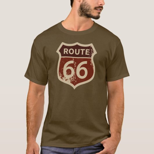 Noodroute 66 | Retro |  T-shirt (Voorkant)