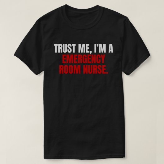 Noodruimte verpleegster t-shirt (Design voorkant)