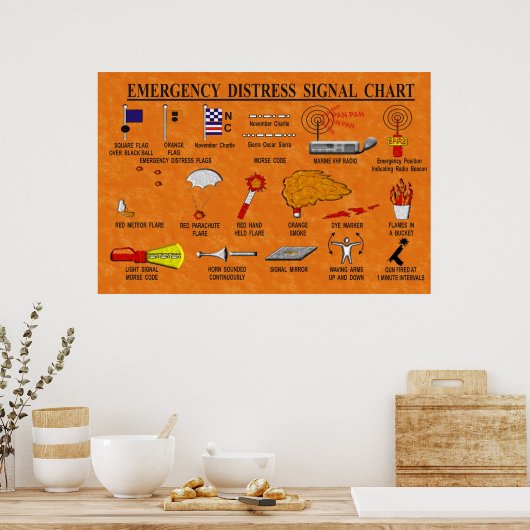 Noodsignaal Poster (Keuken)