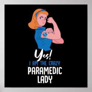 Noodsituatie EMS Ja! Ik ben de Crazy Paramedic Lad Poster
