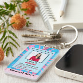Noodsituatie medische waarschuwing Contact opnemen Sleutelhanger (Voorkant Rechts)