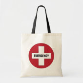 Noodsituatie met medisch kruis symbool rood en wit tote bag (Voorkant)