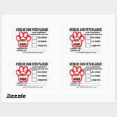Noodsituatie Pet Rescue Window Stickers (Vel)