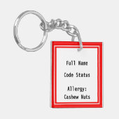 NOODSITUATIE Sleutelhanger Bag Label (Voorkant Links)