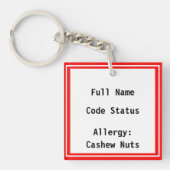 NOODSITUATIE Sleutelhanger Bag Label (Voorkant)