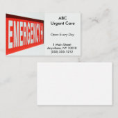 Noodsituatie Visitekaartje (Voorkant / Achterkant)