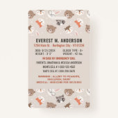 Noodsituatie voor kinderen Kinder foto-identificat Badge (Achterkant)