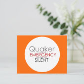 Noodsituatie voor Quaker Briefkaart (Staand voorkant)