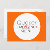 Noodsituatie voor Quaker Briefkaart (Voorkant / Achterkant)