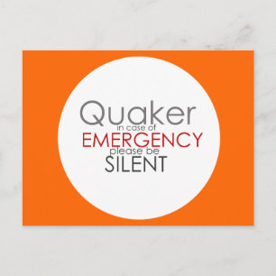 Noodsituatie voor Quaker Briefkaart