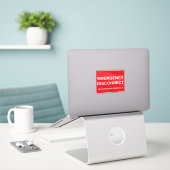 Noodstop Label met Spaanse ondertiteling (Laptop op bureau)