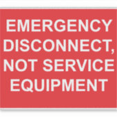 Noodstop Niet Serviceapparatuur Label (Voorkant)