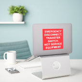 Noodstop, Overschakelaar Label (Laptop op bureau)