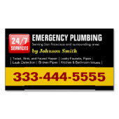 Noodstopcontact - Plumber Fridge Magnet Magnetisch Visitekaartje (Voorkant)