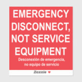 Noodstoplabel met Spaanse ondertiteling Sticker (Vel)