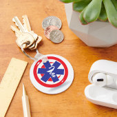 Noodsymbool Ster van Leven Caduceus Sleutelhanger