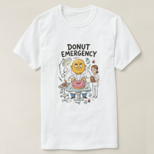 Noodtoestand Donut Grappige Cartoon Medische Komed T-shirt