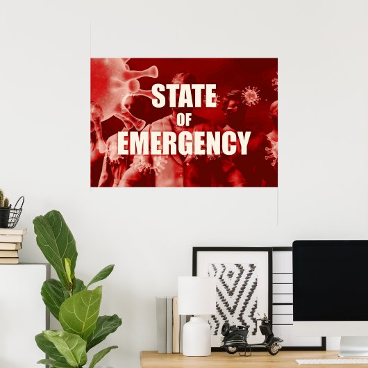 Noodtoestand en crisisbeheer poster (Thuiskantoor)