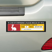 Noodtoestand Sticker (konijn) (Op auto)
