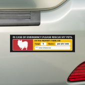Noodtoestand Sticker (pommeren) (Op auto)