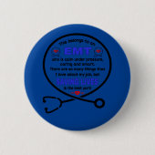 Noodtoestand van medische technicus. EMT Cadeau Ronde Button 5,7 Cm (Voorkant)