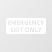 Nooduitgang alleen Storefront Decal (Vel)