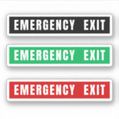 Nooduitgang Sticker (Voorkant)