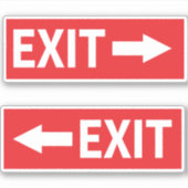 Nooduitgang teken beide richting sticker (Voorkant)