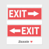 Nooduitgang teken beide richting sticker (Vel)