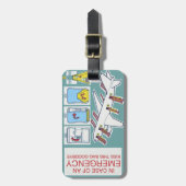 Noodveiligheidskaartvliegtuig Bagagelabel (Voorkant verticaal)