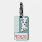 Noodveiligheidskaartvliegtuig Bagagelabel (Achterkant verticaal)