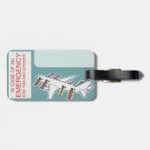 Noodveiligheidskaartvliegtuig Bagagelabel (Achterkant horizontaal)