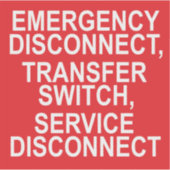 NOODVERBINDING VERBREKEN, LABEL OVERDRACHTSSCHAKEL (Voorkant)