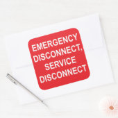 Noodverbinding verbreken, servicelabels verbreken vierkante sticker (Envelop)