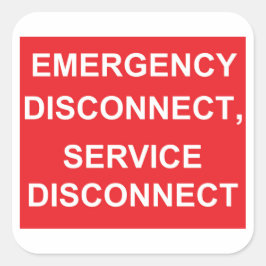 Noodverbinding verbreken, Stickers voor service ve