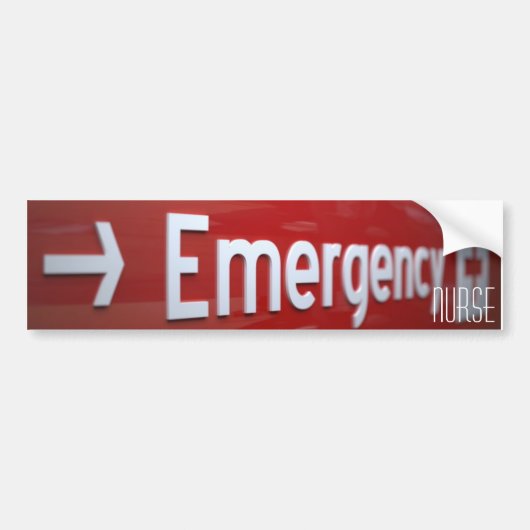 Noodverpleegkundige Bumpersticker (Voorkant)