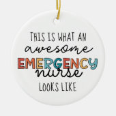 Noodverpleegkundige Funny Geweldige ER Verpleegkun Keramisch Ornament (Voorkant)