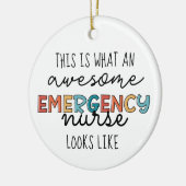 Noodverpleegkundige Funny Geweldige ER Verpleegkun Keramisch Ornament (Links)