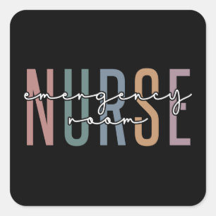 Noodverpleegkundige RN Toekomstige verpleegkundige Vierkante Sticker