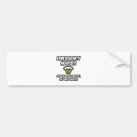 Noodverpleegkundigen...gewone mensen, slimmer bumpersticker (Voorkant)