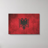 noodvlag van Albanië Canvas Afdruk (Voorkant)